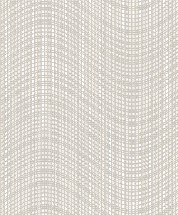 Prudence Cream Wave Wallpaper by Advantage Geo Covers about 57.8 square feet 21-in by 33-ft long roll Unpasted 25 - Fabric Carolina -