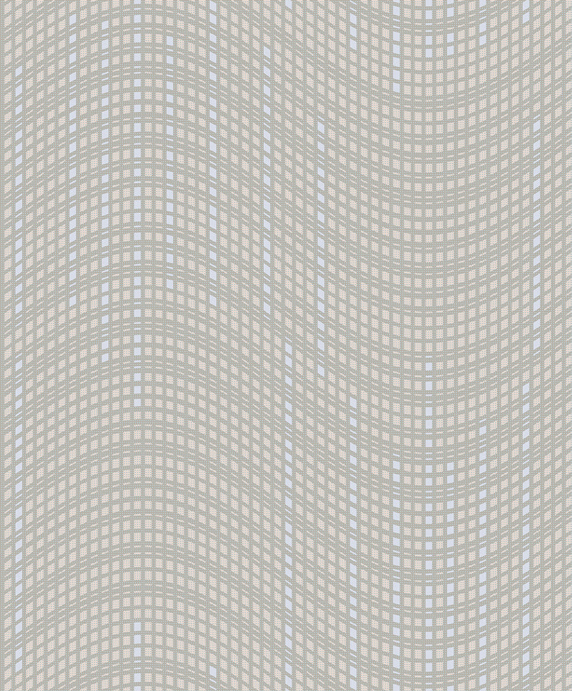 Prudence Taupe Wave Wallpaper by Advantage Geo Covers about 57.8 square feet 21-in by 33-ft long roll Unpasted 25 - Fabric Carolina -