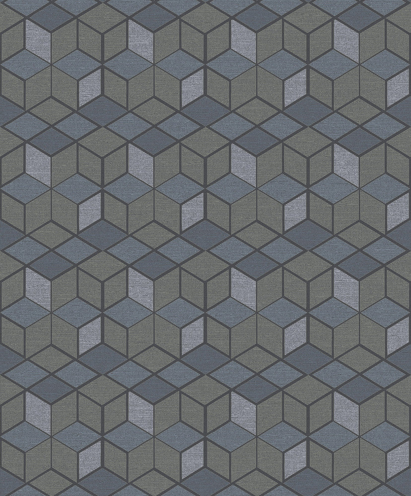 Joanne Taupe Blox Wallpaper by Advantage Geo Covers about 57.8 square feet 21-in by 33-ft long roll Unpasted 25 - Fabric Carolina -