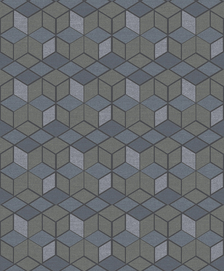 Joanne Taupe Blox Wallpaper by Advantage Geo Covers about 57.8 square feet 21-in by 33-ft long roll Unpasted 25 - Fabric Carolina -