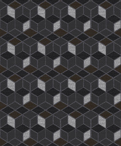 Joanne Charcoal Blox Wallpaper by Advantage