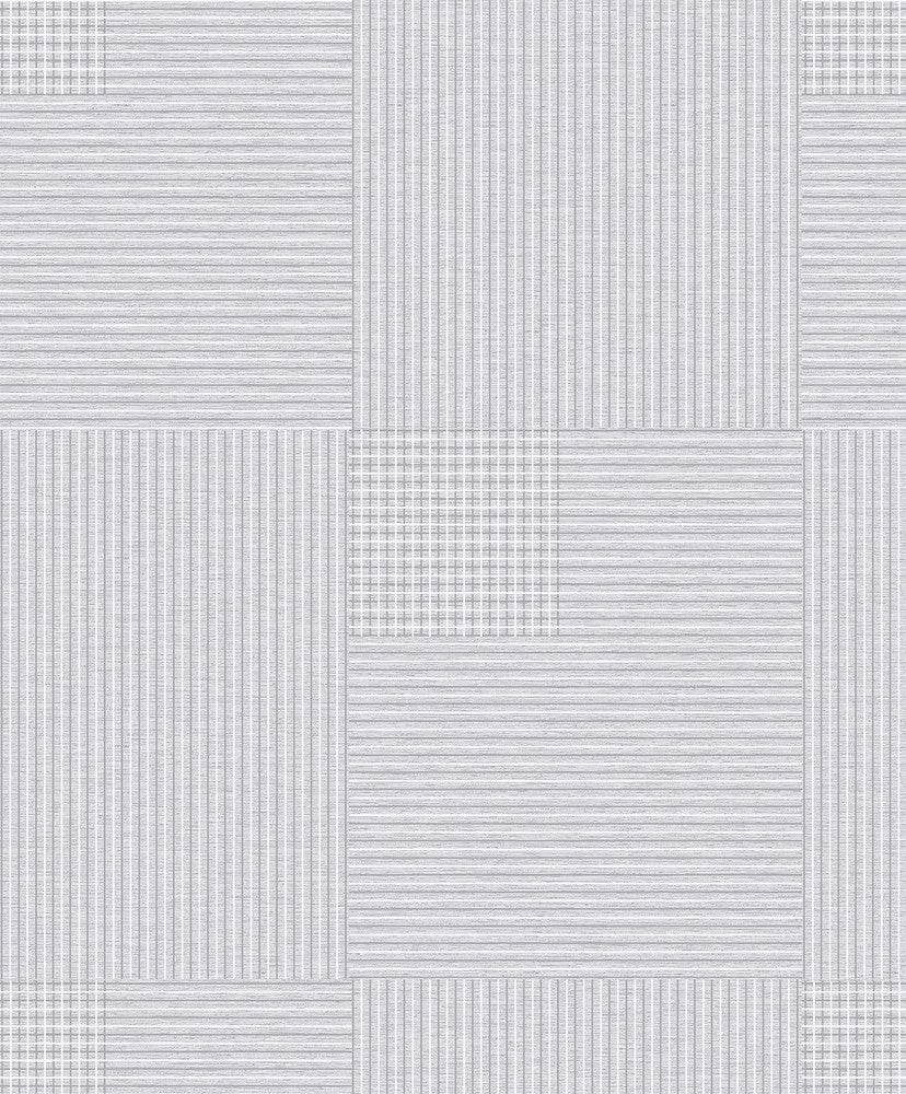 Ronald Off White Squares Wallpaper by Advantage Geo Covers about 57.8 square feet 21-in by 33-ft long roll Unpasted 25 - Fabric Carolina -