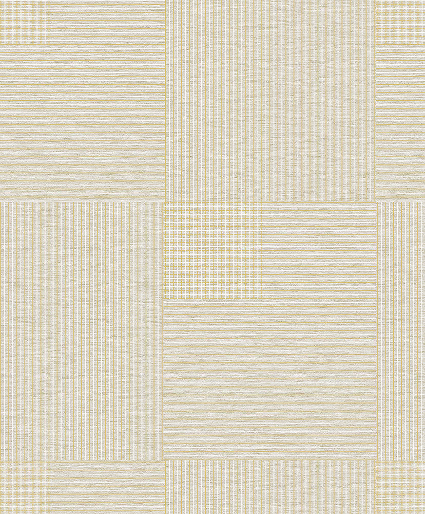 Ronald Beige Squares Wallpaper by Advantage Geo Covers about 57.8 square feet 21-in by 33-ft long roll Unpasted 25 - Fabric Carolina -