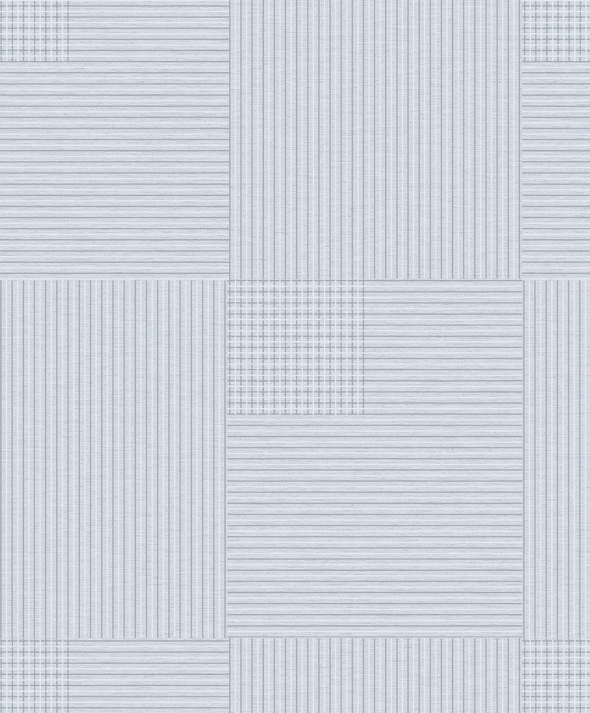 Ronald Light Blue Squares Wallpaper by Advantage Geo Covers about 57.8 square feet 21-in by 33-ft long roll Unpasted 25 - Fabric Carolina -