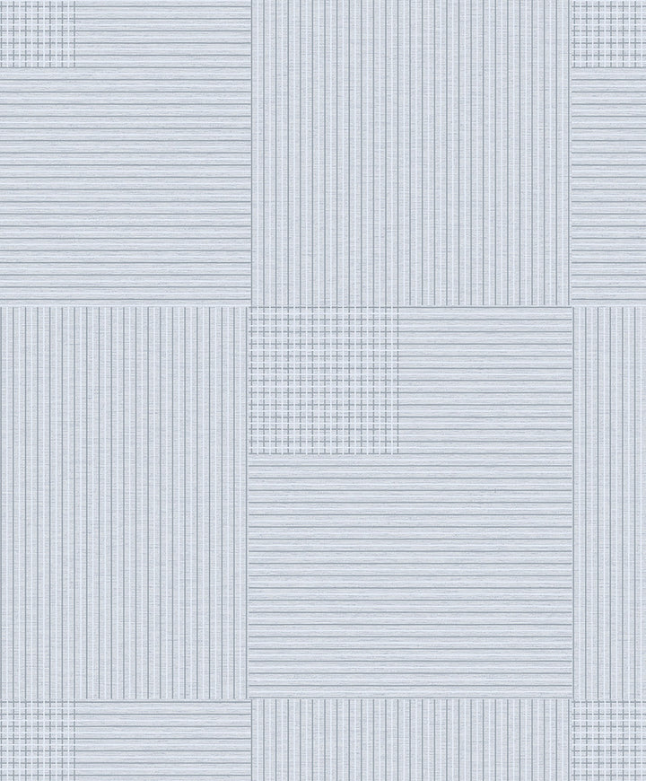 Ronald Light Blue Squares Wallpaper by Advantage Geo Covers about 57.8 square feet 21-in by 33-ft long roll Unpasted 25 - Fabric Carolina -