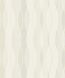 Jenner Cream Wave Wallpaper by Advantage