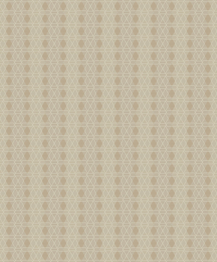 Taylor Beige Diamond Wallpaper by Advantage Geo Covers about 57.8 square feet 21-in by 33-ft long roll Unpasted 12.5 - Fabric Carolina -