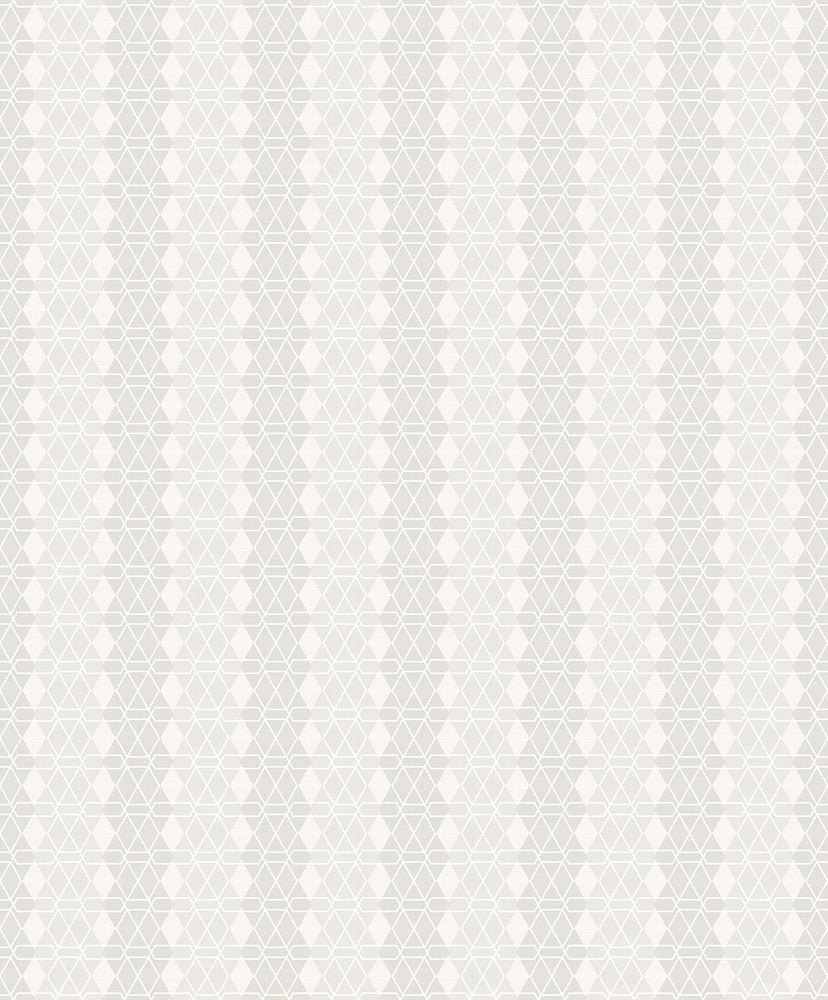Taylor Light Grey Diamond Wallpaper by Advantage Geo Covers about 57.8 square feet 21-in by 33-ft long roll Unpasted 1.2 - Fabric Carolina -