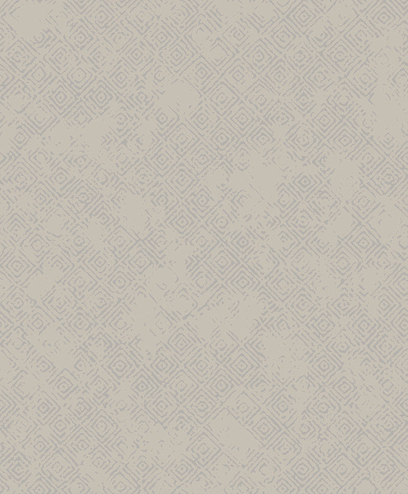 Thompson Beige Key Wallpaper by Advantage Geo Covers about 57.8 square feet 21-in by 33-ft long roll Unpasted 12.5 - Fabric Carolina -