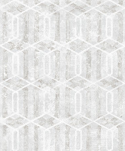 Stormi Light Grey Geometric Wallpaper by Advantage
