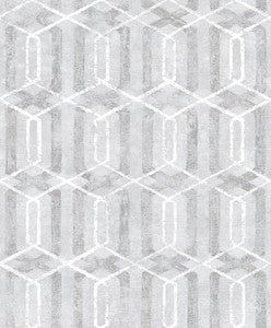 Stormi Grey Geometric Wallpaper by Advantage