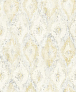 Gilboa Yellow Ikat Wallpaper by Advantage