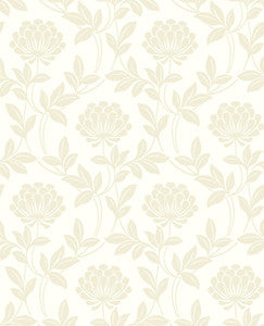 Ogilvy Bone Floral Wallpaper by Advantage