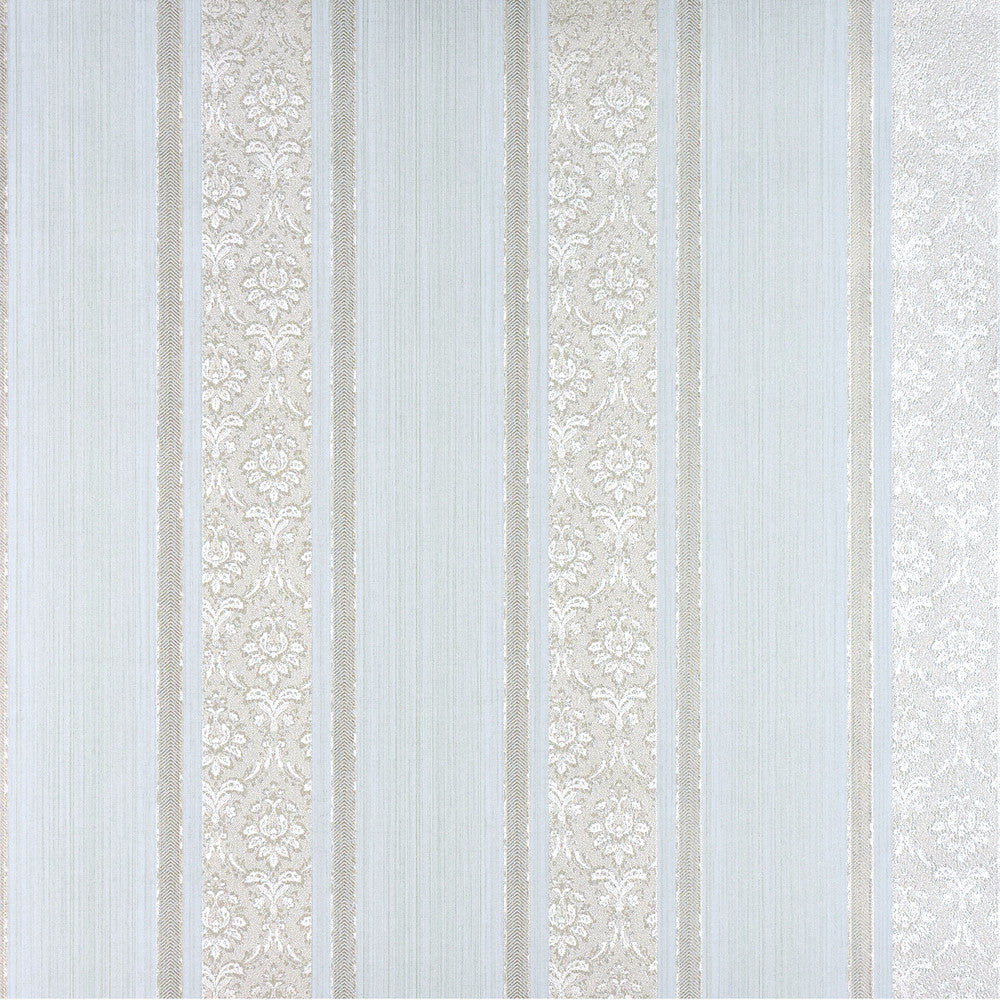 Mackenzie Mint Stripe Wallpaper by Advantage Traditional Covers about 57.8 square feet 21-in by 33-ft long roll Unpasted 0 - Fabric Carolina -