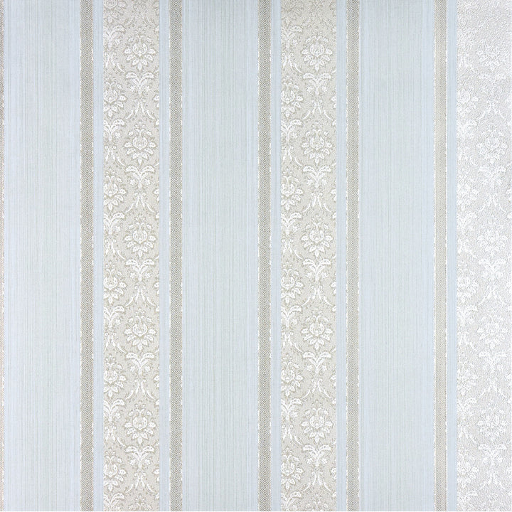Mackenzie Mint Stripe Wallpaper by Advantage Traditional Covers about 57.8 square feet 21-in by 33-ft long roll Unpasted 0 - Fabric Carolina -