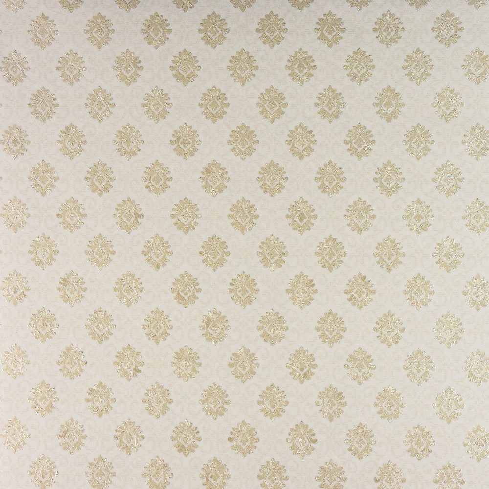 Madelyn Cream Small Damask Wallpaper by Advantage Traditional Covers about 57.8 square feet 21-in by 33-ft long roll Unpasted 21 - Fabric Carolina -
