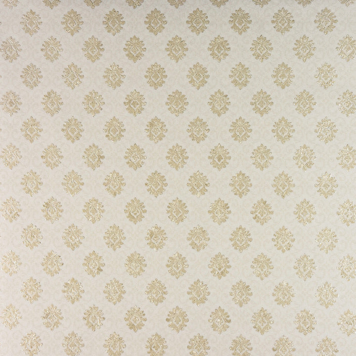 Madelyn Cream Small Damask Wallpaper by Advantage Traditional Covers about 57.8 square feet 21-in by 33-ft long roll Unpasted 21 - Fabric Carolina -