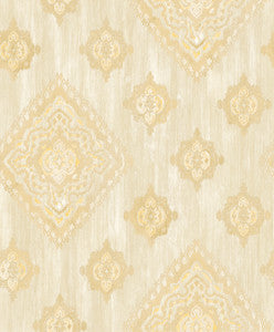 Leana Gold Medallion Wallpaper by Advantage