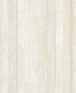 Blair Yellow Ikat Stripe Wallpaper by Advantage