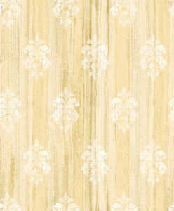 Alison Yellow Damask Motif Wallpaper by Advantage