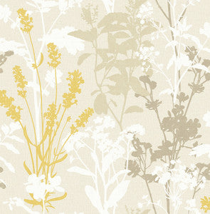 Santa Beige Wild Flowers Wallpaper by Advantage
