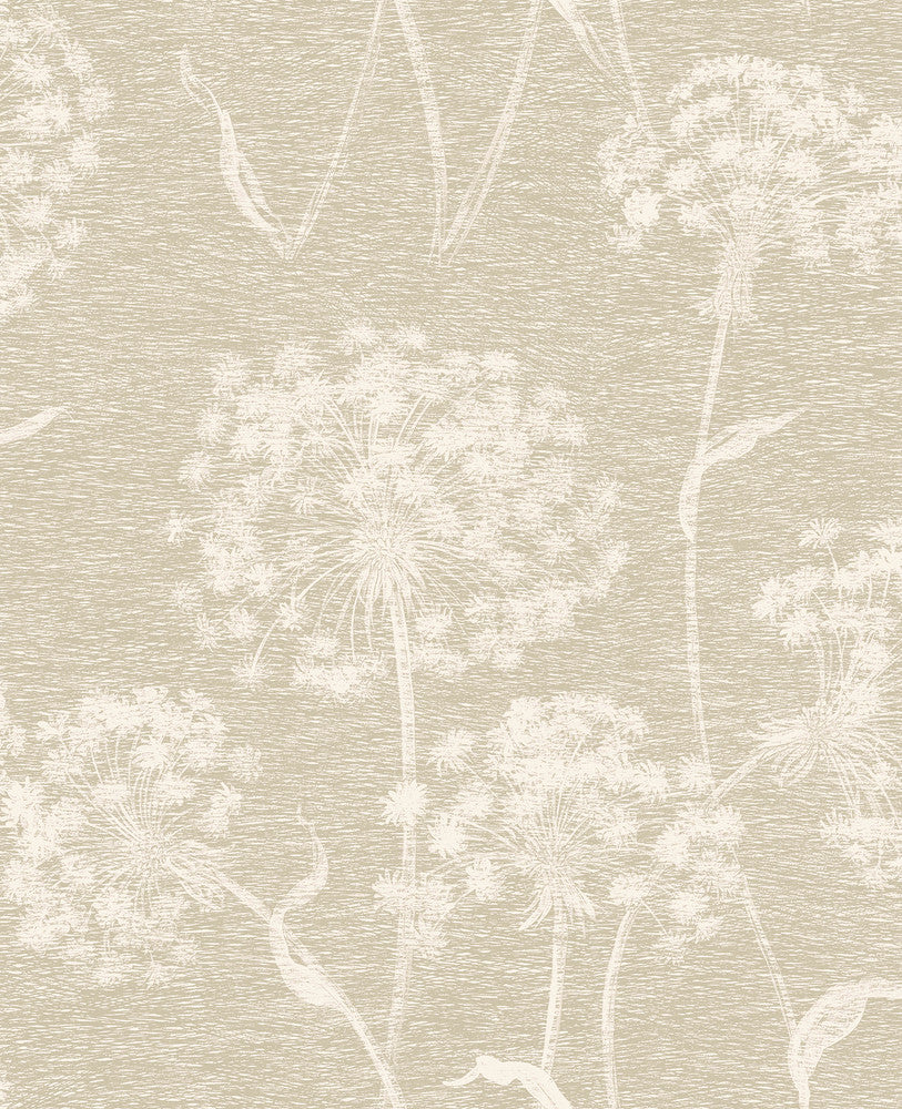 Carolyn Bone Dandelion Wallpaper by Advantage Nature Covers about 56.4 square feet 20.5-in by 33-ft long roll Unpasted 12.6 - Fabric Carolina -