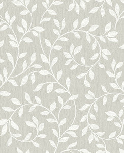 Torrey Light Grey Leaf Trail Wallpaper by Advantage