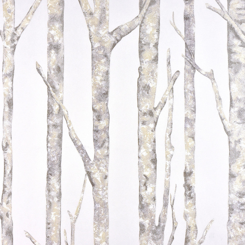 Cameron Off White Trees Wallpaper by Advantage Nature Covers about 57.8 square feet 21-in by 33-ft long roll Unpasted 12 - Fabric Carolina -