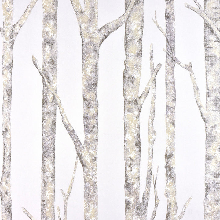 Cameron Off White Trees Wallpaper by Advantage Nature Covers about 57.8 square feet 21-in by 33-ft long roll Unpasted 12 - Fabric Carolina -