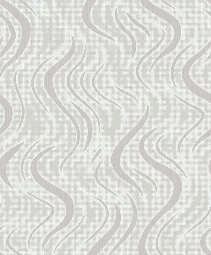 Roxie Silver Wave Wallpaper by Advantage Nature Covers about 57.8 square feet 21-in by 33-ft long roll Unpasted 25 - Fabric Carolina -