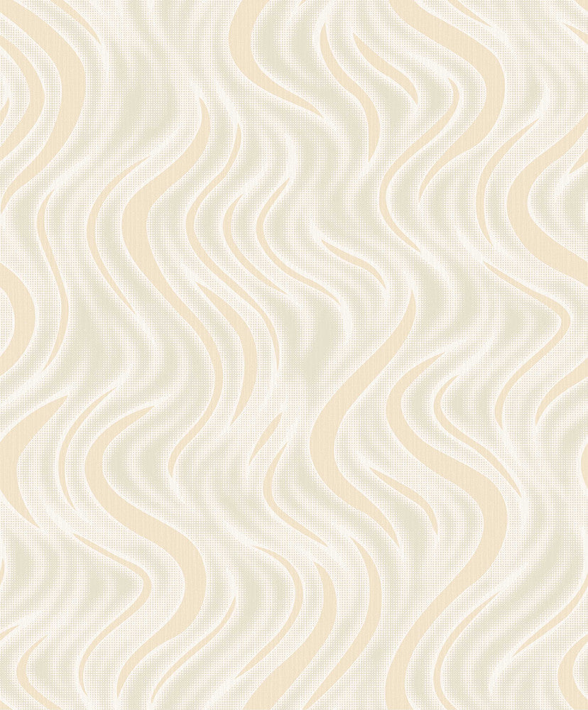 Roxie Gold Wave Wallpaper by Advantage Nature Covers about 57.8 square feet 21-in by 33-ft long roll Unpasted 25 - Fabric Carolina -