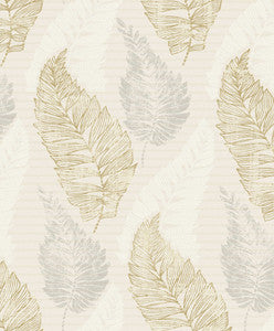Rosemary Cream Leaf Wallpaper by Advantage