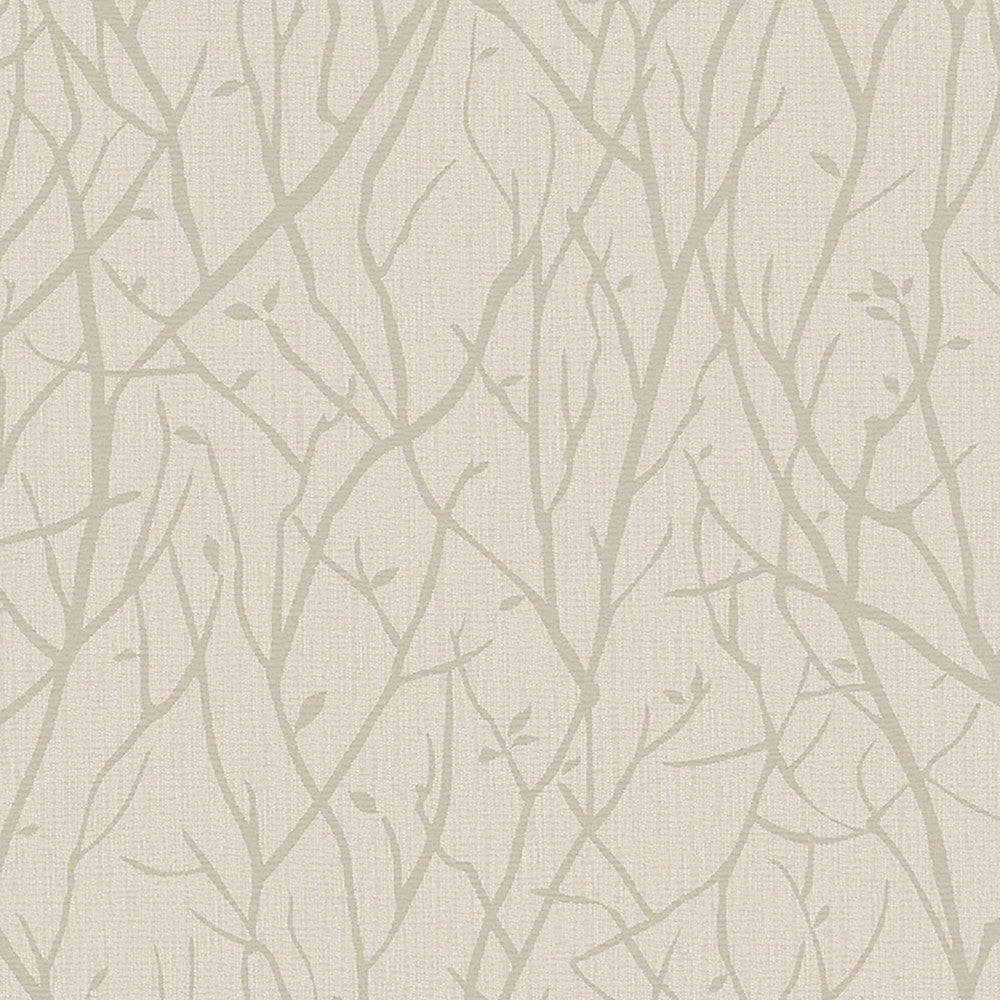 Kaden Beige Branches Wallpaper by Advantage Nature Covers about 57.8 square feet 21-in by 33-ft long roll Unpasted 21 - Fabric Carolina -
