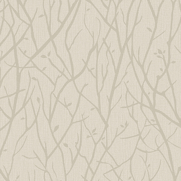 Kaden Beige Branches Wallpaper by Advantage Nature Covers about 57.8 square feet 21-in by 33-ft long roll Unpasted 21 - Fabric Carolina -