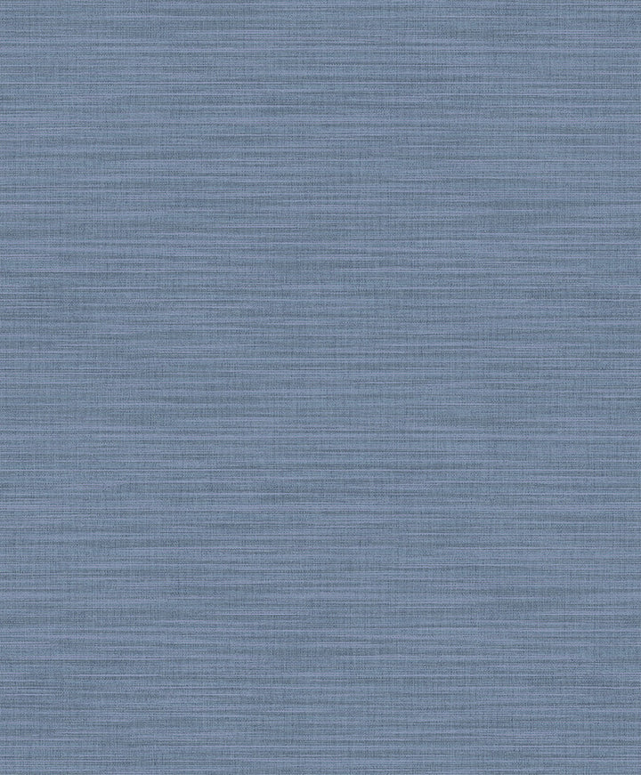 Ashleigh Blue Linen Texture Wallpaper by Advantage Surfaces Covers about 57.8 square feet 21-in by 33-ft long roll Unpasted 25 - Fabric Carolina -