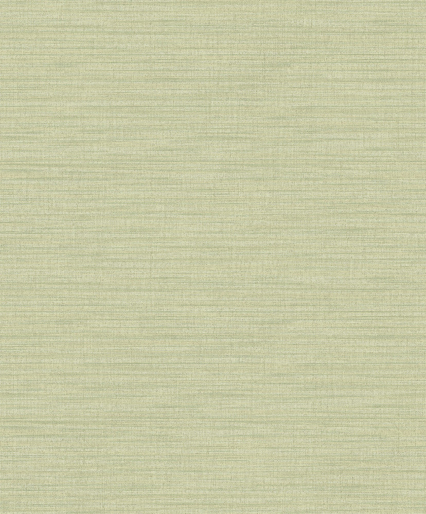 Ashleigh Green Linen Texture Wallpaper by Advantage Surfaces Covers about 57.8 square feet 21-in by 33-ft long roll Unpasted 25 - Fabric Carolina -