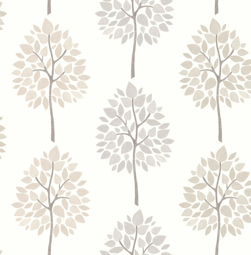 Tsai Grey Tree Wallpaper by Advantage Kitchen Covers about 56.4 square feet 20.5-in by 33-ft long roll Unpasted 10.4 - Fabric Carolina -