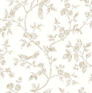 Ray Taupe Bird Trail Wallpaper by Advantage
