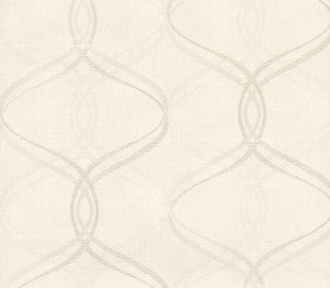Waters Cream Ogee Wallpaper by Advantage