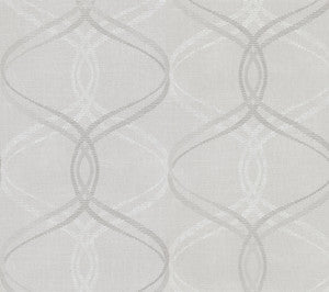 Waters Light Grey Ogee Wallpaper by Advantage