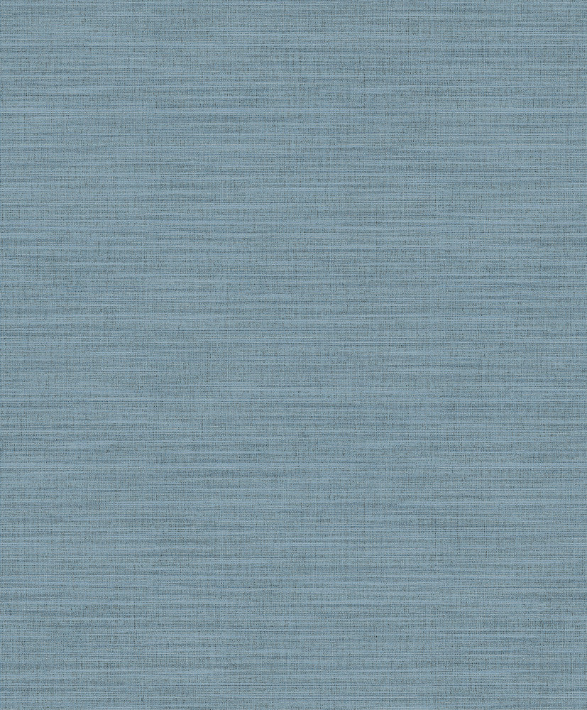 Colicchio Blue Linen Texture Wallpaper by Advantage Kitchen Covers about 57.8 square feet 21-in by 33-ft long roll Unpasted 25 - Fabric Carolina -