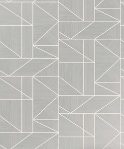 Ina Silver Geometric Wallpaper by Advantage