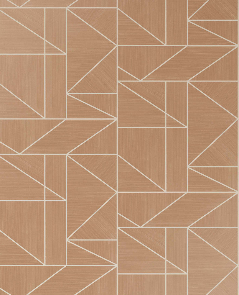 Ina Rose Geometric Wallpaper by Advantage Kitchen Covers about 56.4 square feet 20.5-in by 33-ft long roll Unpasted 12.6 - Fabric Carolina -