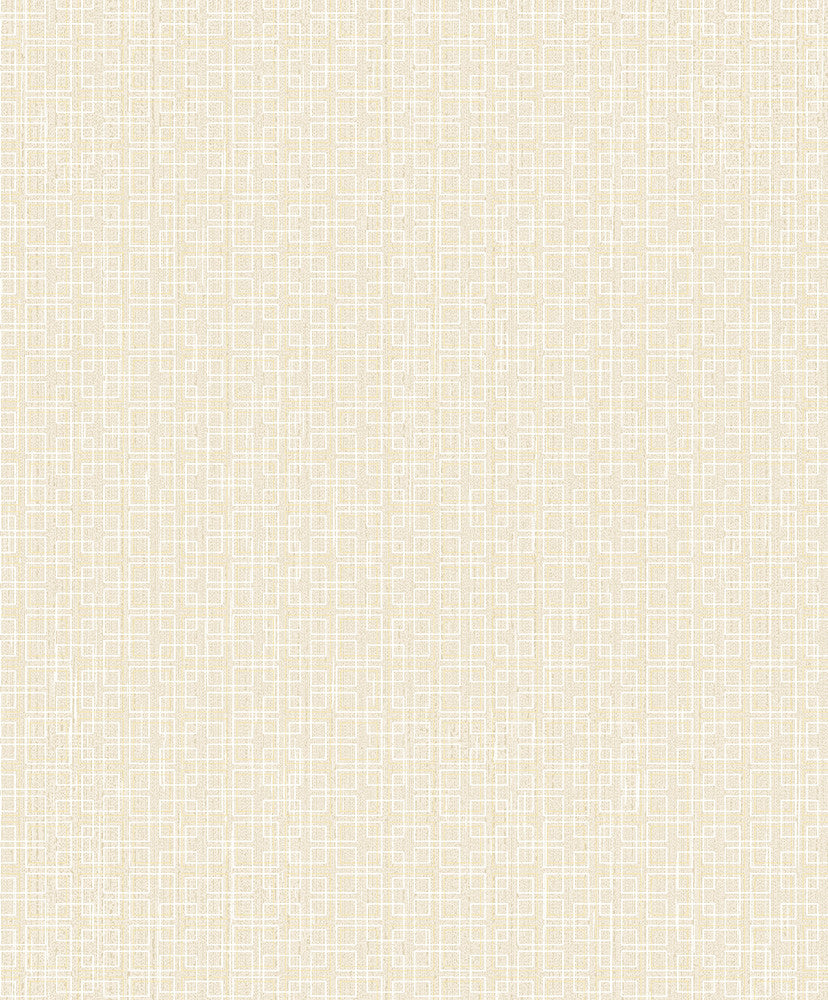 Garten Light Yellow Geometric Wallpaper by Advantage Kitchen Covers about 57.8 square feet 21-in by 33-ft long roll Unpasted 25 - Fabric Carolina -