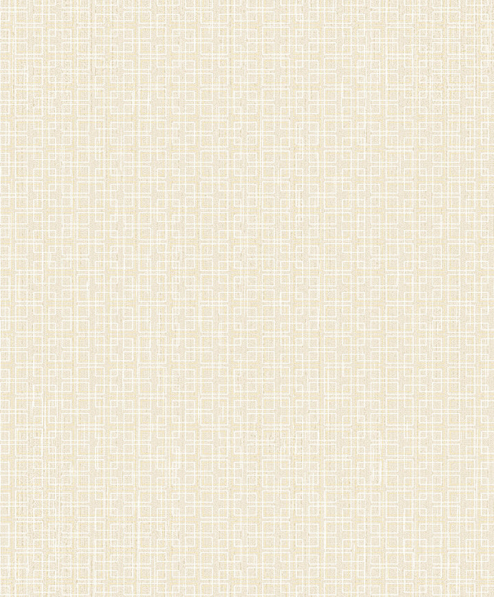 Garten Light Yellow Geometric Wallpaper by Advantage Kitchen Covers about 57.8 square feet 21-in by 33-ft long roll Unpasted 25 - Fabric Carolina -