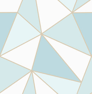 Apex Blue Geometric Wallpaper by Advantage