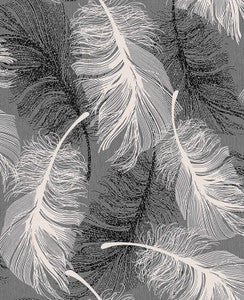 Hurston Black Feather Wallpaper by Advantage