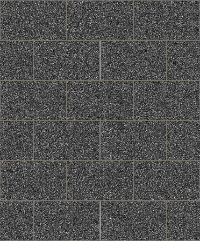Neale Black Subway Tile Wallpaper by Advantage Bath Covers about 56.4 square feet 20.5-in by 33-ft long roll Unpasted 25.2 - Fabric Carolina -
