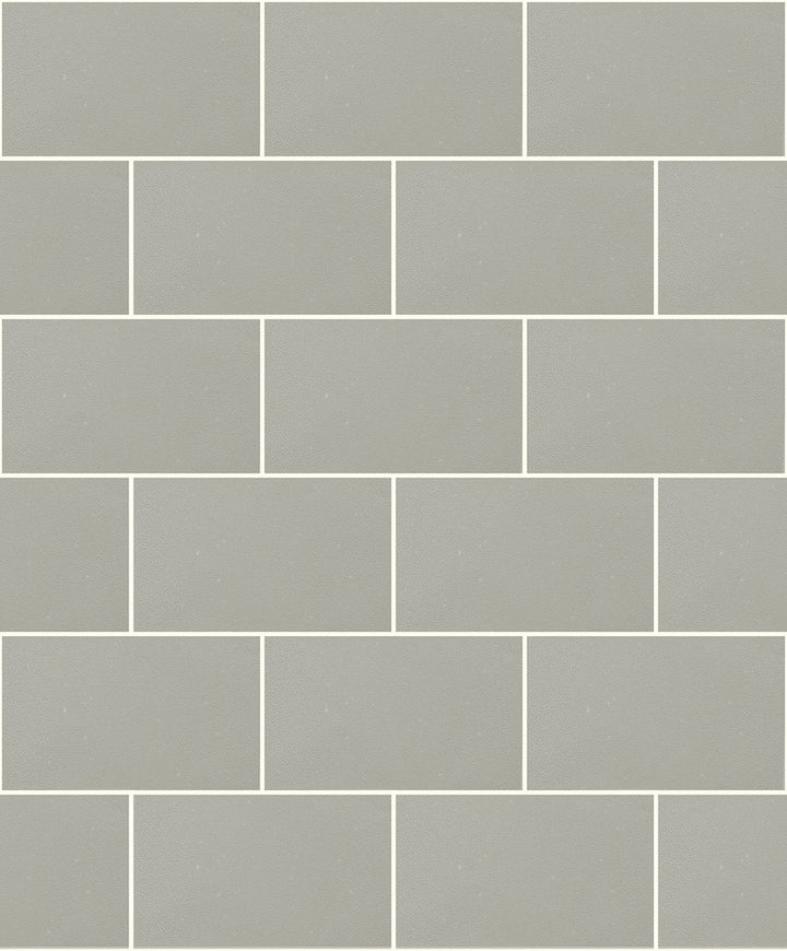 Neale Light Grey Subway Tile Wallpaper by Advantage Bath Covers about 56.4 square feet 20.5-in by 33-ft long roll Unpasted 25.2 - Fabric Carolina -