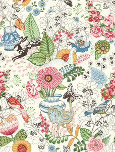 Whimsy Multicolor Fauna Wallpaper by A-Street Prints